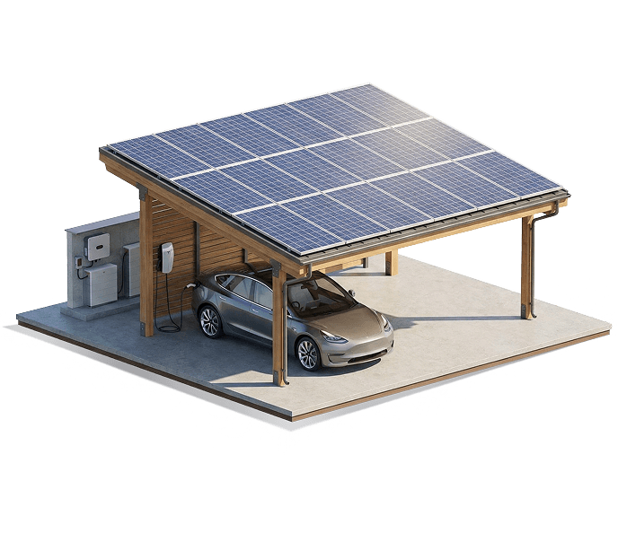 Punite električni automobil direktno na solarnom karportu